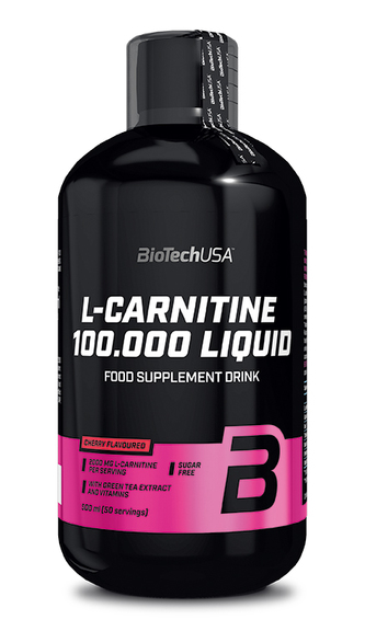 BioTech USA L-Carnitine Liquid 100 000 mg 500 ml - jablko