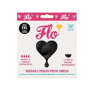 FLO Menstruační kalhotky černé M