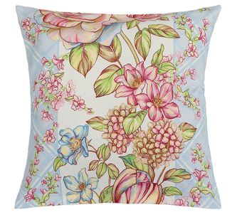 Povláček GITA - růže - sv.modrá, růžová - 45x45 cm Povláček GITA - růže - sv.modrá, růžová - 45x45 cm