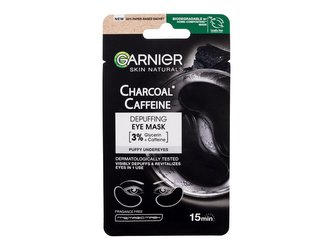 Garnier Skin Naturals Maska na oči Charcoal Caffeine Depuffing Eye Mask 5 g pro ženy