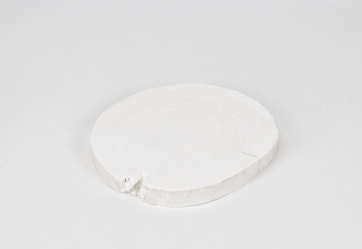 Dřevěná podložka Paulownia 20x2 cm bílá