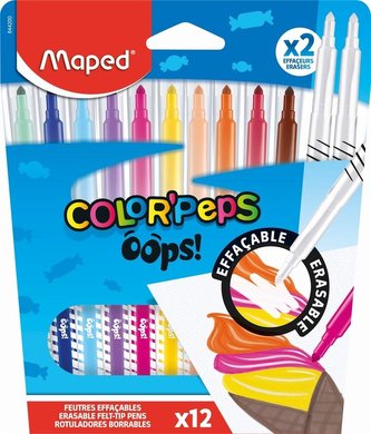 Flamastry Colorpeps Oops wymazywalne 12szt MAPED Flamastry Colorpeps Oops wymazywalne 12szt MAPED