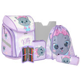 Školní batoh - 5-dílný set s magnet. přezkou KITTY 3D