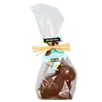 AltroMercato Bio velikonoční králíček z mléčné čokolády, 70 g