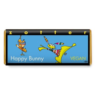 Zotter Bio plněná hořká čokoláda Šťastný králíček, 70 g