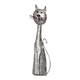 Kočka, kovová dekorace.