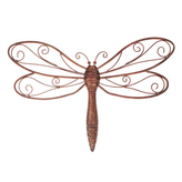 Vážka, kovová nástěnná dekorace.