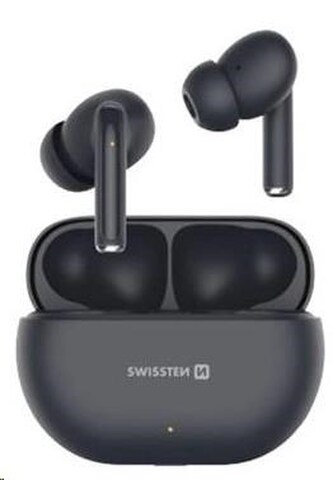 HF, sluchátka Bluethooth SWISSTEN proTUNE, TWS, černá