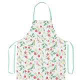 Zástěra kuchyňská, maliny. 100% bavlna.