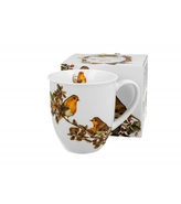 Porcelánový hrnek European Robins 400 ml v dárkové krabičce