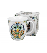 Porcelánový hrnek Owl Etno 650 ml v dárkové krabičce