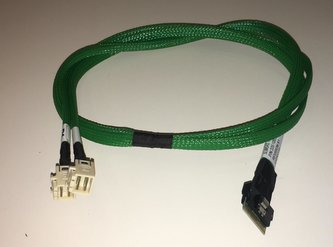 Broadcom LSI internal U.3 cable 1.0 m SlimLine x8 (SFF-8654) to 2x Mini-SAS HD (SFF-8643) white (for NVMe) SMC