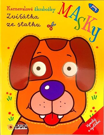 Karnevalové škrabošky - Masky - Zvířátka ze statku Karnevalové škrabošky - Masky - Zvířátka ze statku