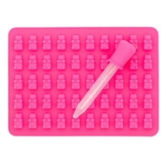 FORMA NA MEDVÍDKY 50KS S PIPETOU, RŮŽOVÁ