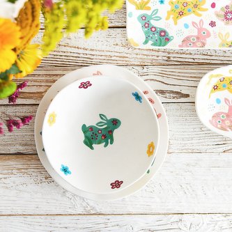 Velikonoční miska | FLIPPO | se zajíci | 17 cm | 886619 Homla