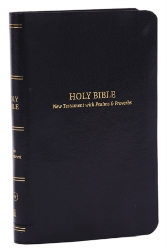 KJV Holy Bible: Pocket New Testament with Psalms and Proverbs, Black Leatherflex, Red Letter, Comfort Print: King James