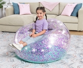 BESTWAY 75115 - Nafukovací křeslo se třpytkami 114 x 112 x 66 cm