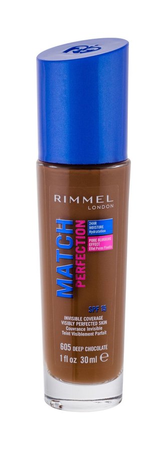 Rimmel London Match Perfection Makeup 30 ml 605 Deep Chocolate SPF15 pro ženy