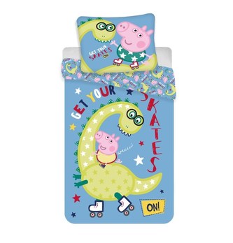 JERRY FABRICS Povlečení Peppa Pig Dino  Bavlna, 140/200, 70/90 cm