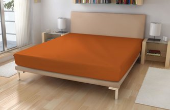 Jersey prostěradlo EXKLUSIVE Světle hnědá 180/200