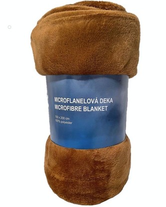 JERRY FABRICS Deka microflanel super soft Hnědá  Polyester, 150/200 cm