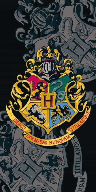 HALANTEX Osuška Harry Potter black  Bavlna - Froté, 70/140 cm HALANTEX Osuška Harry Potter black  Bavlna - Froté, 70/140 cm