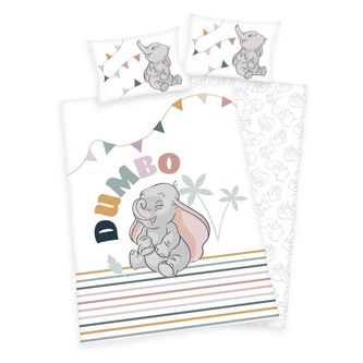 HERDING Povlečení do postýlky Dumbo stripe Bavlna, 100/135, 40/60 cm