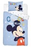 DETEXPOL Povlečení do postýlky Mickey Cool blue  Bavlna, 100/135, 40/60 cm