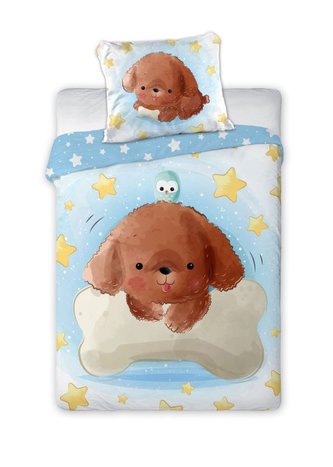 FARO Povlečení do postýlky Štěňátko  Bavlna, 100/135, 40/60 cm