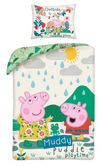HALANTEX Povlečení Peppa Pig playtime  Bavlna, 140/200, 70/90 cm HALANTEX Povlečení Peppa Pig playtime  Bavlna, 140/200, 70/90 cm