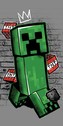 JERRY FABRICS Osuška Minecraft Metro Art Creeper  Bavlna - Froté, 70/140 cm