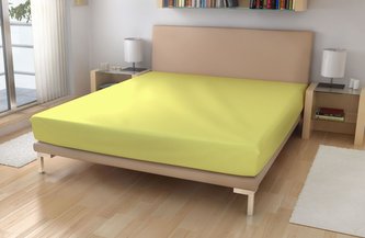 Jersey prostěradlo EXKLUSIVE Světle žlutá 90/200