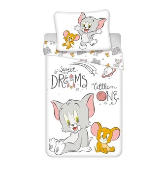 JERRY FABRICS Povlečení do postýlky Tom a Jerry TJ050 baby Bavlna, 100/135, 40/60 cm