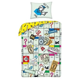 HALANTEX Povlečení ve vaku Monopoly Go  Bavlna, 140/200, 70/90 cm HALANTEX Povlečení ve vaku Monopoly Go  Bavlna, 140/200, 70/90 cm