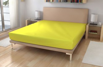 Jersey prostěradlo EXKLUSIVE Citrónová 60/120