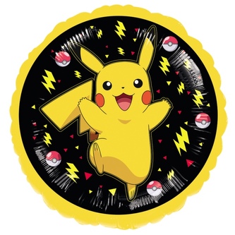 Foliový balonek kulatý Pokemon Pikachu 2024, 43 cm