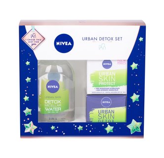Nivea Urban Skin denní pleťová péče SPF20 50 ml + noční pleťová péče 50 ml + micelární voda 400 ml