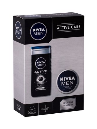 Nivea Men Active Clean sprchový gel 250 ml + univerzální krém Men Creme 75 ml