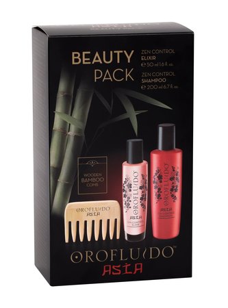 Orofluido Asia Zen šampon 200 ml + vlasový elixír 50 ml + bambusový hřeben 1 ks