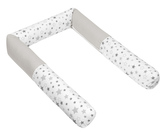 Mantinel do postele - VÁLEC - Hvězda šedá, bílá - průměr 16x280 cm