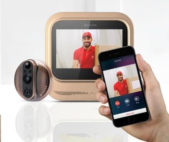 Kukátko dveřní digitální VEIU smart Wi-Fi Copper