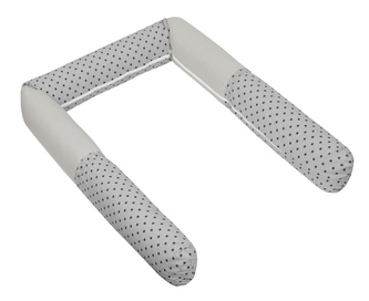 Mantinel do postele - VÁLEC - Hvězdička šedá - průměr 16x280 cm