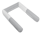 Mantinel do postele - VÁLEC - Puntík šedá, bílá - průměr 16x280 cm