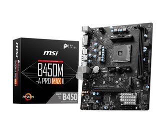 MSI MB Sc AM4 B450M-A PRO MAX II, AMD B450, 2xDDR4, 1xHDMI, 1xDVI, mATX
