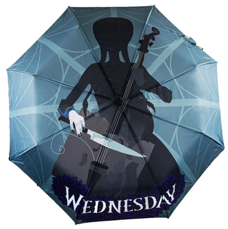 Skládací deštník Netflix|Wednesday: Wednesday s violoncellem (průměr 121 cm)