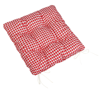 Sedák BERTA prošívaný - Kostička červená - 40x40 cm prošívaný Sedák BERTA prošívaný - Kostička červená - 40x40 cm prošívaný