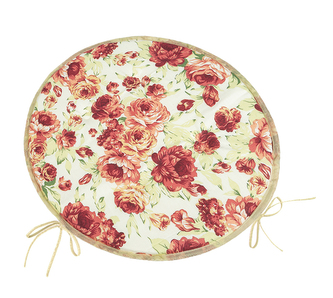 Sedák BERTA kulatý hladký - Pivoňka růžová, zelená - průměr 40 cm