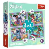 Puzzle 4w1 Szalony dzień Lilo & Stitch TREFL