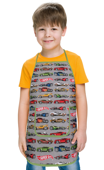 Dětská zástěrka - Formule šedá - 47 x 60 cm, pro děti ve věku 5 - 8 let