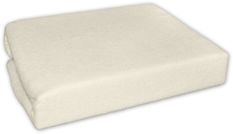 Nepromokavé froté prostěradlo do kočárku 75 x 35 - ecru; 75x35